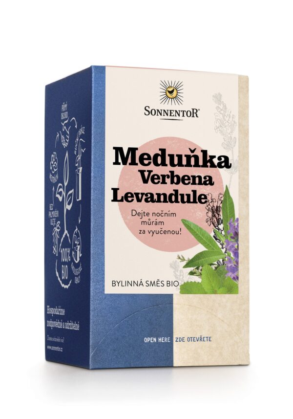 Sonnentor Bylinná směs Meduňka Verbena Levandule - nálevové sáčky (18 x 1,3 g) - pro báječné zakončení dne