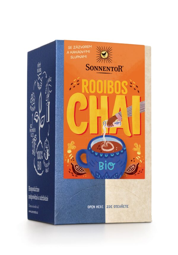 Sonnentor Chai rooibos s kořením BIO - nálevové sáčky (18 x 1,8 g) - bez kofeinu