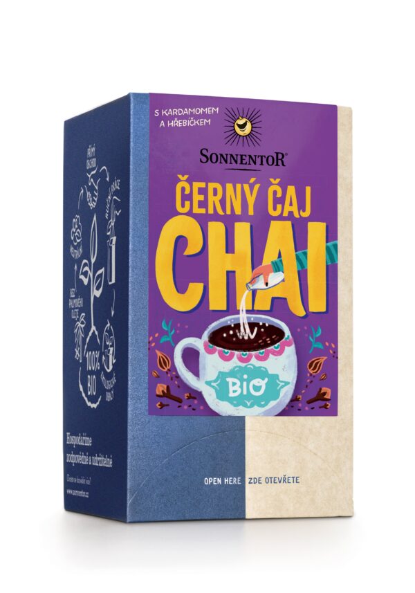 Sonnentor Chai černý čaj s kořením BIO - nálevové sáčky (18 x 1,8 g) - s kofeinem