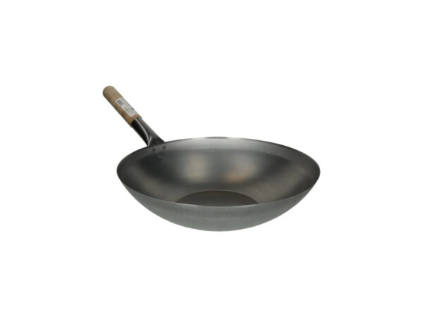 Heuschen & Schrouff Wok pánev s dřevěnou rukojetí 38cm - ploché dno