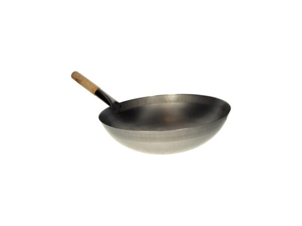Heuschen & Schrouff Wok pánev s dřevěnou rukojetí 33cm - kulaté dno