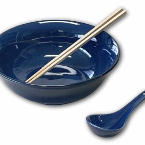 Jade Temple Polévková miska na polévku Pho/Ramen se lžící a hůlkami
