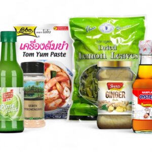 sambalshop Sada surovin s receptem | Thajská krevetová polévka Tom Yum Goong