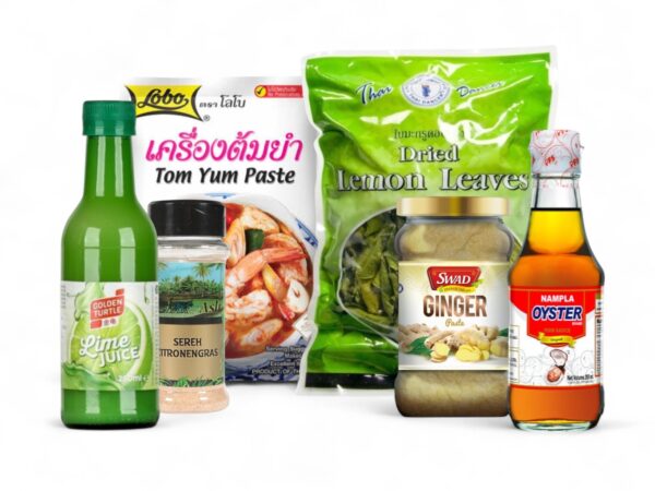 sambalshop Sada surovin s receptem | Thajská krevetová polévka Tom Yum Goong