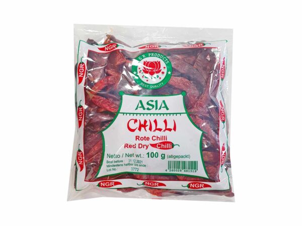 NGR Sušené červené chilli papričky - celé 100g