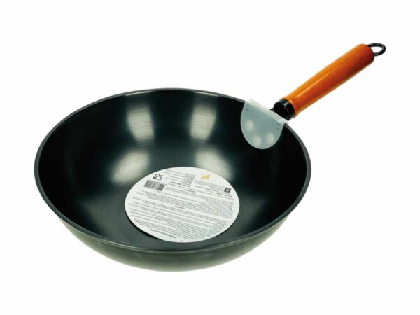 Heuschen & Schrouff Wok pánev s dřevěným držadlem Non Stick 30cm