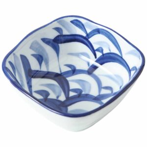 Golden Turtle Japonská keramická miska Modré vlnky 8,5 cm