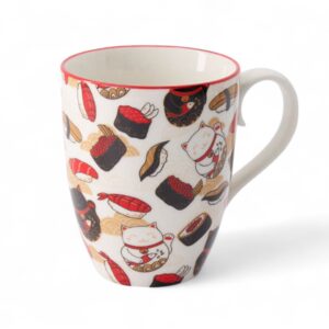 Tokyo Design Studio Hrnek Kawaii Lucky Cat (Cat/Sushi) - dárkové balení 380ml