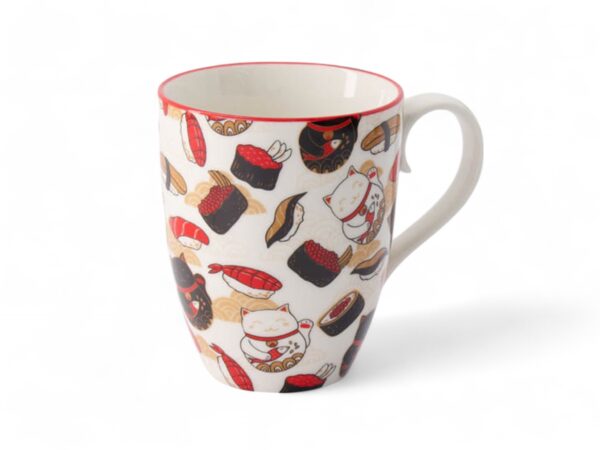 Tokyo Design Studio Hrnek Kawaii Lucky Cat (Cat/Sushi) - dárkové balení 380ml