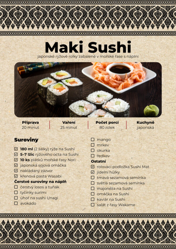 ROSELAN Recept na přípravu Sushi
