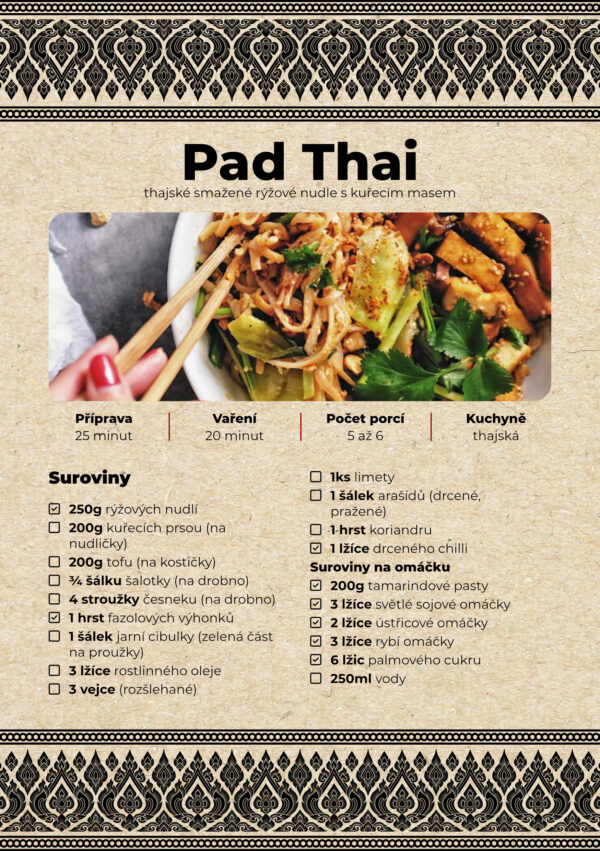 ROSELAN Recept na přípravu Pad Thai