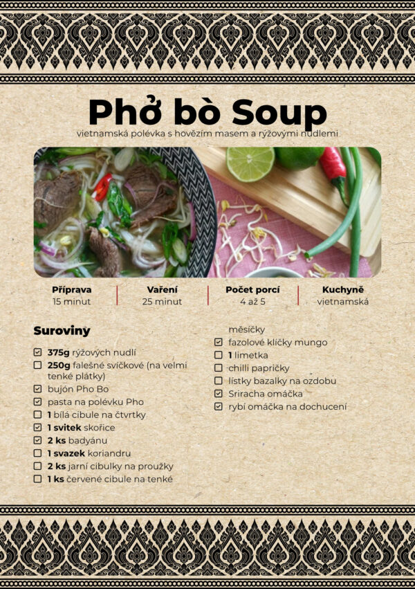 ROSELAN Recept na přípravu Pho Bo