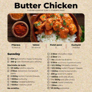 ROSELAN Recept na přípravu Butter Chicken