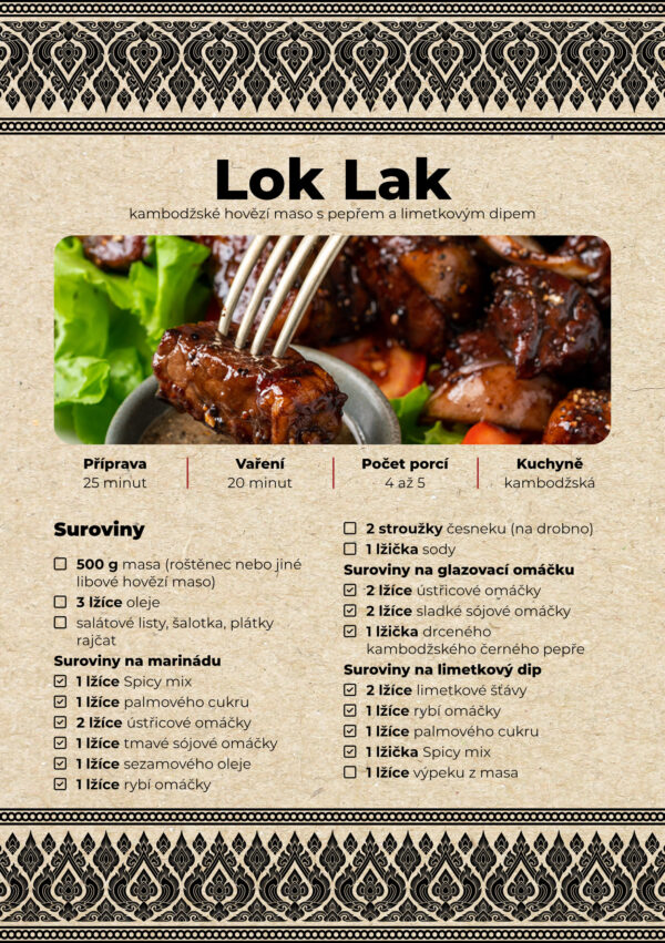 ROSELAN Recept na přípravu Lok Lak