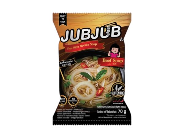 Jub Jub Instantní rýžové nudle s hovězí příchutí 70g