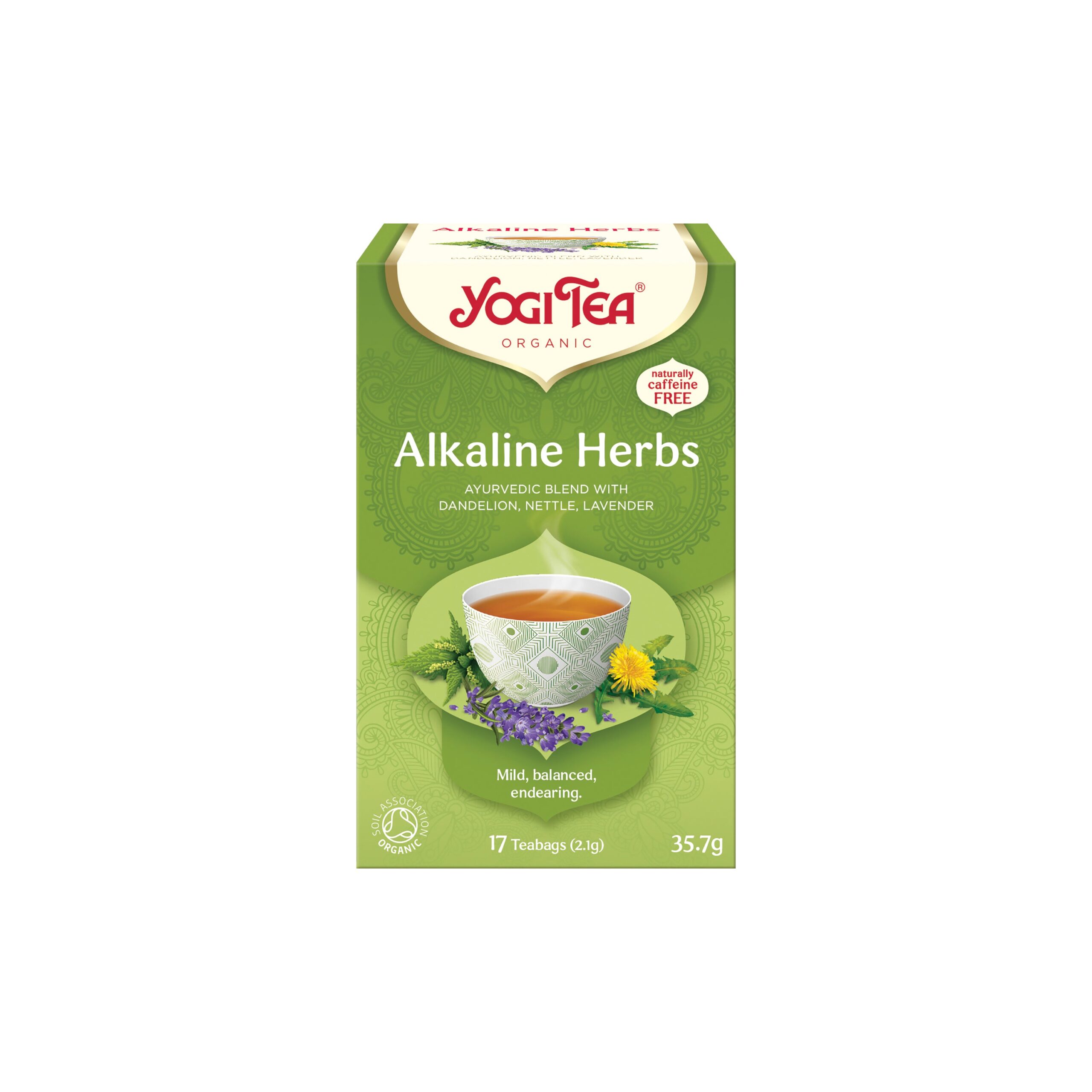 Čaj Zásadité bylinky 17 sáčků 35,7 g BIO   YOGI TEA