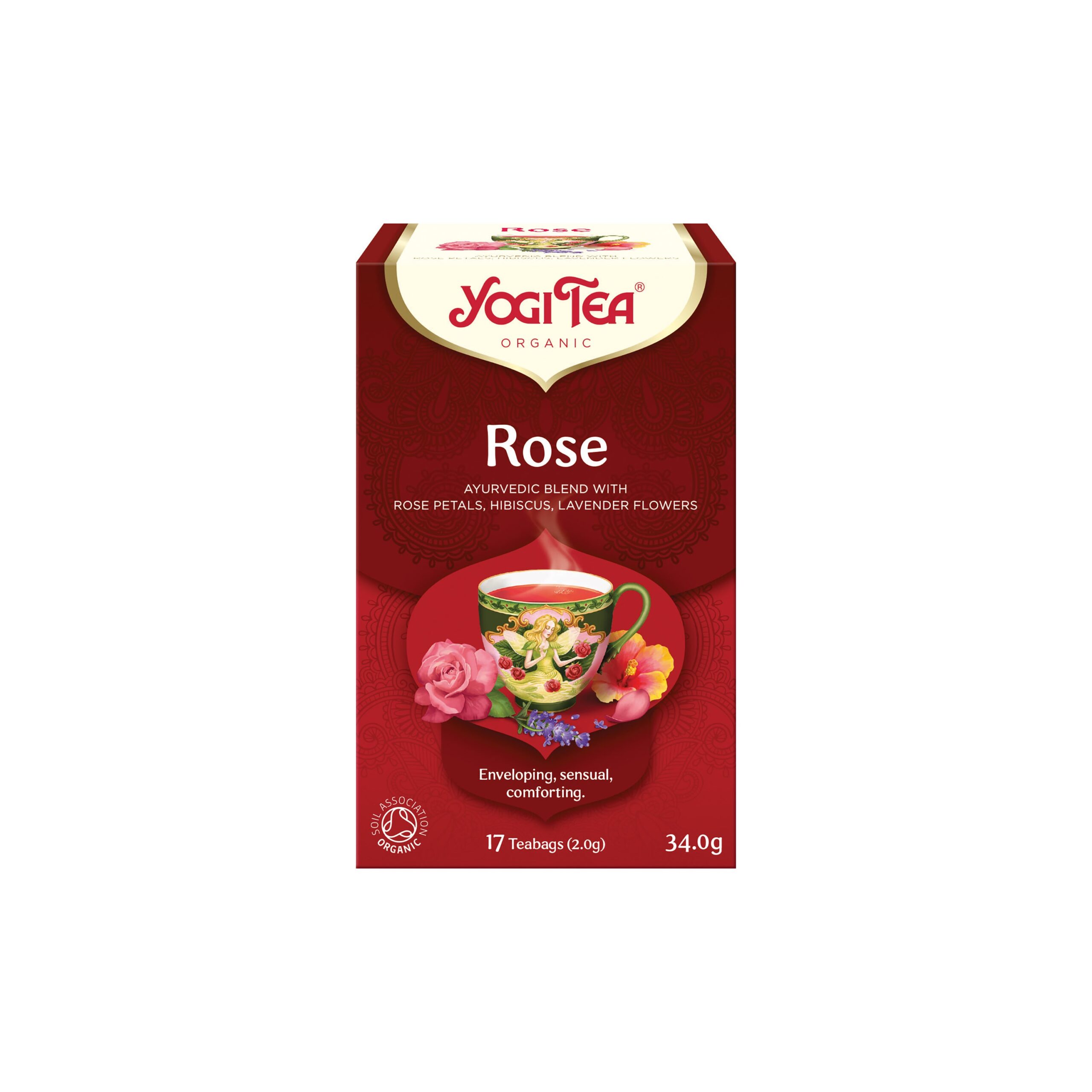 Yogi Tea Bylinná směs s kořením Růže BIO - nálev. sáčky (17 x 2 g) - s heřmánkem, bezem a lípou