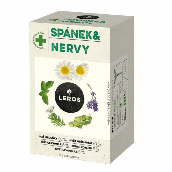 LEROS Bylinný čaj Spánek & Nervy - nálev. sáčky (20 x 1,3 g) - zklidňuje mysl