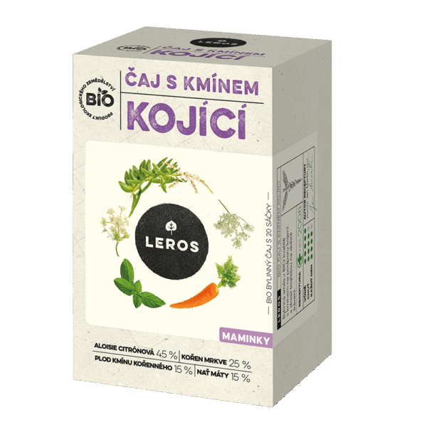 LEROS Čaj s kmínem kojící BIO - nálev. sáčky (20 x 1,8 g) - pro podporu kojení a dobrého trávení