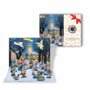 LEROS Bylinný adventní kalendář (24 nálev. sáčků) - Betlém - malované figurky a jmenovky na dárky