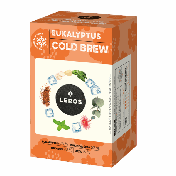 LEROS Bylinná směs Eukalyptus Cold Brew - nálev. sáčky (20 x 1,8 g) - na přípravu ledového čaje