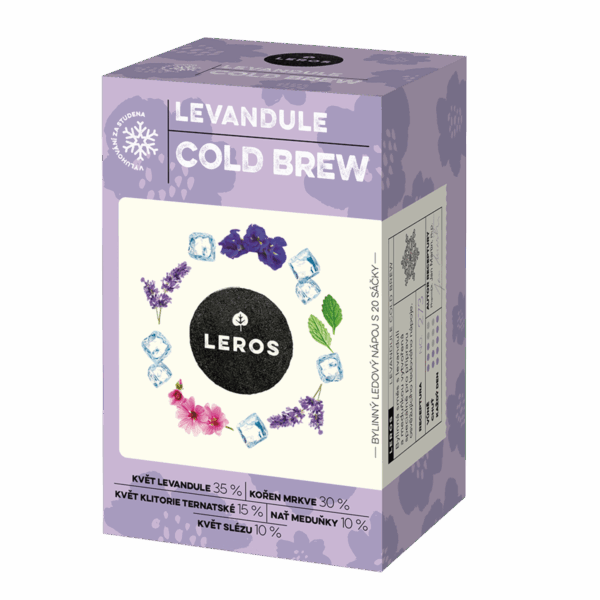 LEROS Bylinná směs Levandule Cold Brew - nálev. sáčky (20 x 1,2 g) - na přípravu ledového čaje