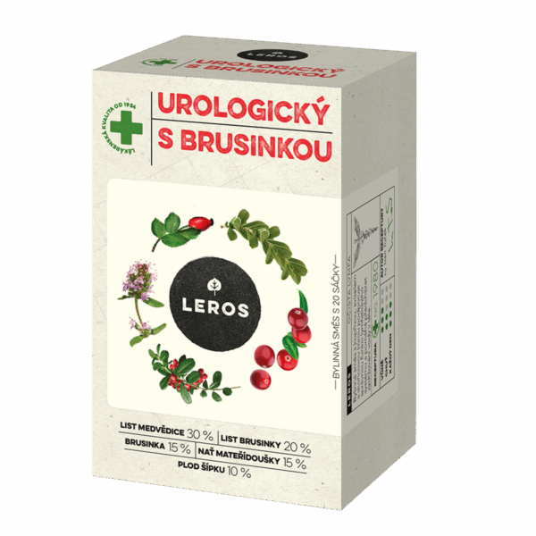 LEROS Bylinný čaj urologický s brusinkou - nálev. sáčky (20 x 1,5 g) - podporuje zdraví močových cest